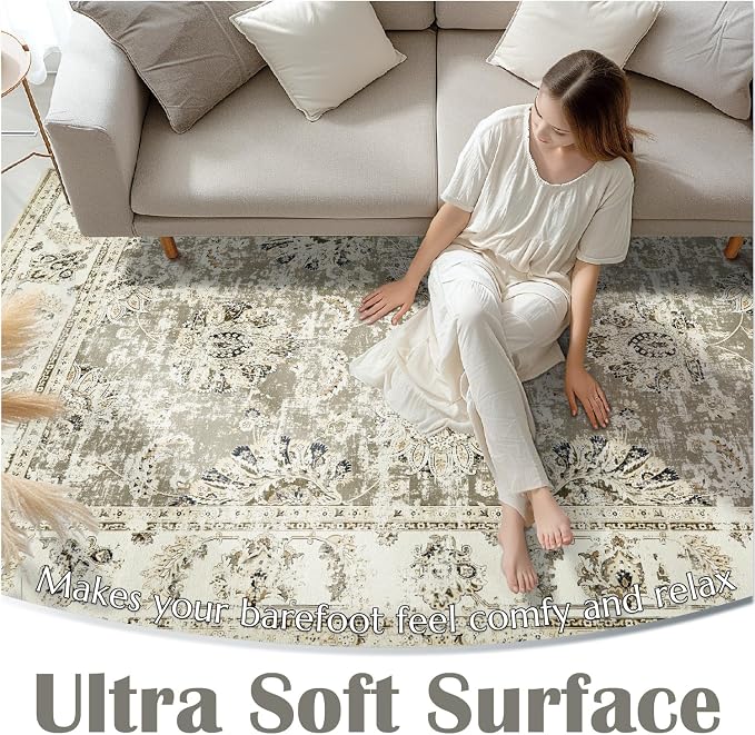 jinchan Fiora Hallway Runner Rug 3x8 Washable Runner - Image 6