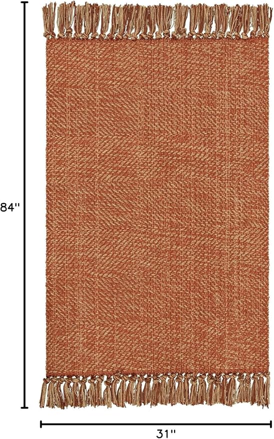 Collive Long Hallway Rug, 2.6' x 7', Washable Indoor Entryway Rug, Terracotta - Image 2
