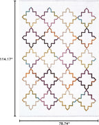 Alfa Rich 7x10 Moroccan White Washable Area Rugs - Image 2