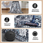 Area Rug for Living Room, 6x9 Machine Washable Non Slip Large Faux Wool Throw - Image 4