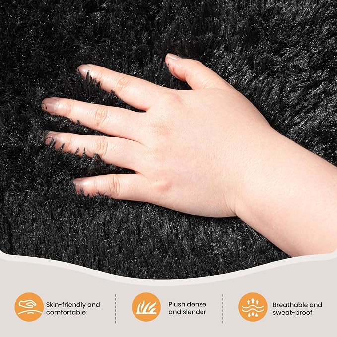 Zentavio Runner Rugs for Hallway 2x6 Shag Soft Bedroom Bedside Rugs Non Slip - Image 3