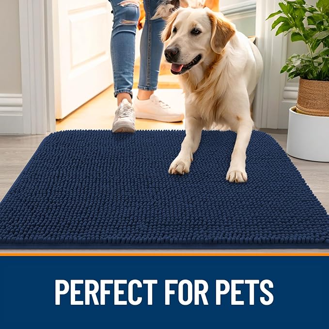 OLANLY Dog Door Mat for Muddy Paws 24x16, Absorbs Moisture and Dirt, Absorbent - Image 6