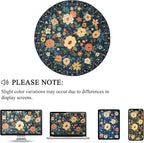 DUKINO Floral Round Rug, 6ft Washable Circle Rug, Non Slip Indoor Low Pile - Image 8