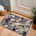 Rugshop Cream Bright Flowers Non Slip Non-Shedding Soft Accent Rug - Image 8