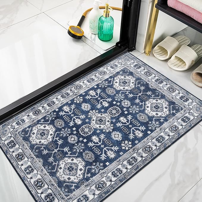 VK VK·LIVING Entryway Washable Rug 2'x3' Small Boho Bathroom Throw Area Rug Non - Image 9