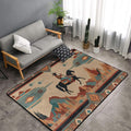 Horse Western Boho Ethnic Style Area Rug Washable Outdoor Rugs Anti-Slip Soft by Unknown