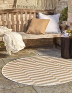 Unique Loom Outdoor Striped Collection Area Rug - Image 2