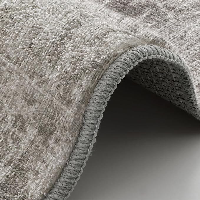 LUMI 4x6 Washable Area Rug for Living Room, Ultra Soft Modern Neutral Grey Rugs - Image 6