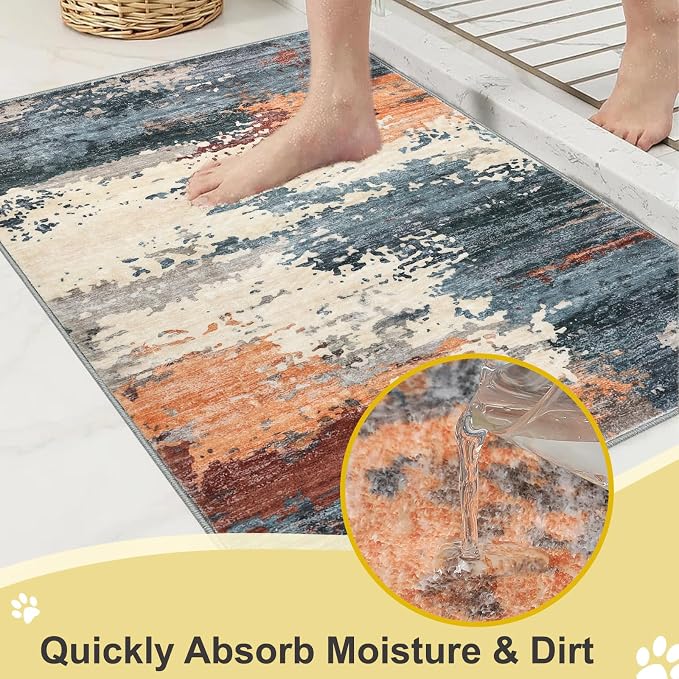 COMSLE Door Mat for Dogs Muddy Paws Soft Absorbent Indoor Front Entryway Rug - Image 5