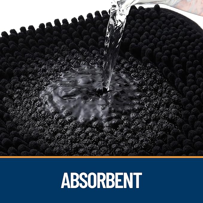 OLANLY Dog Door Mat for Muddy Paws 59x24, Paw Print Design, Absorbs Moisture - Image 3