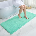 Bathroom Runner Rug 24x70 Spa Blue Non Slip Fluffy Long Bath Mat by Disolla