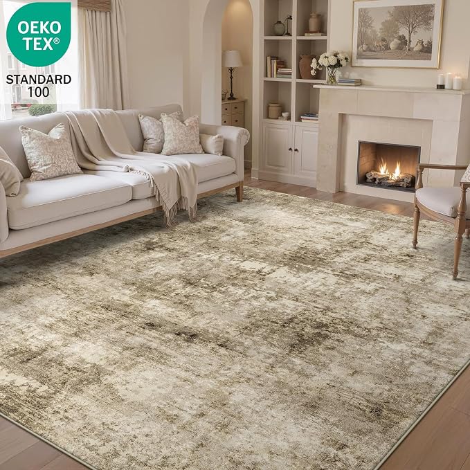 8x10 Machine Washable Area Rug for Living Room, Kids and Pets Friendly for - Image 3