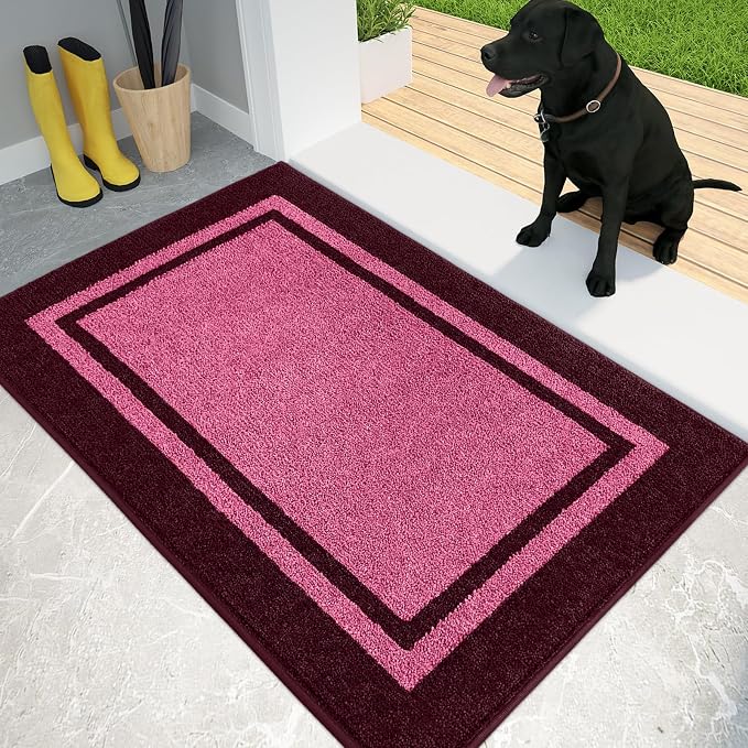 PURRUGS Dirt Trapping Door Mat 24" x 36", Non-Slip/Skid Machine Washable by PURRUGS