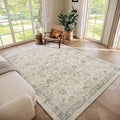 Washable 6x9 Area Rugs for Living Room, Boho Non-Slip Vintage Distress Large by Hedwior