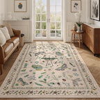 5x7 Washable Area Rug with Insect Print - Image 2