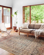 Loloi Loren Collection LQ-17 Charcoal/Multi 7'-6" x 9'-6" Area Rug - Image 2