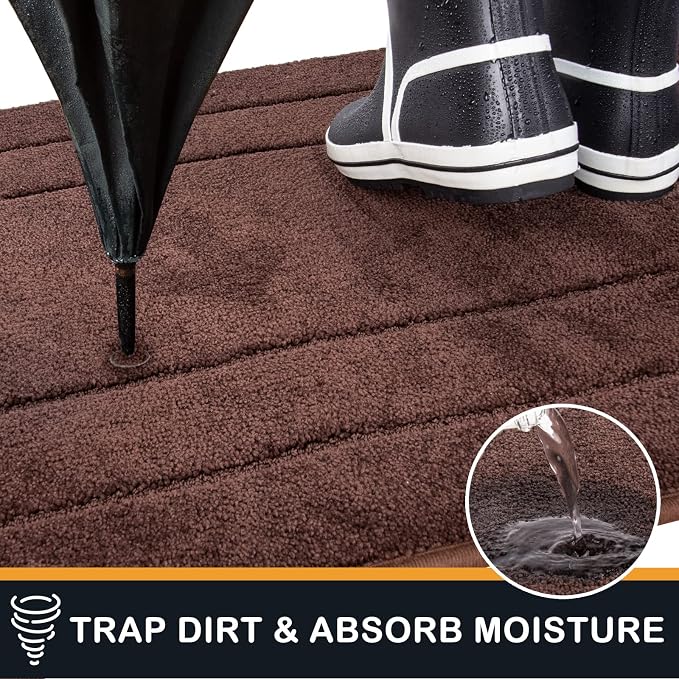 PURRUGS Dirt Trapping Door Mat 34" x 59", Non-Slip/Skid Machine Washable - Image 3