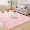Andency 6x9 Area Rugs Pink, Large Shag Fluffy Soft Shaggy Rugs by Andency