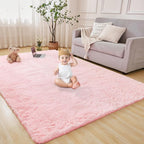 Andency 6x9 Area Rugs Pink, Large Shag Fluffy Soft Shaggy Rugs by Andency