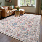 Area Rug for Living Room, 9x12 Washable Non Slip Large Faux Wool Throw Rug by Unknown