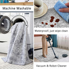 vivorug 3x5 Neutral Area Rugs, Stain Resistant Washable Rug - Image 4