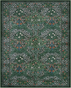 Lahome Floral Dark Green Area Rugs 8x10, Soft 8x10 Washable Rugs - Image 7