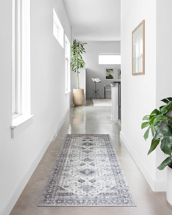 Loloi Skye Collection SKY-02 Silver/Grey 2'-6" x 10'-0" Runner Rug - Image 5