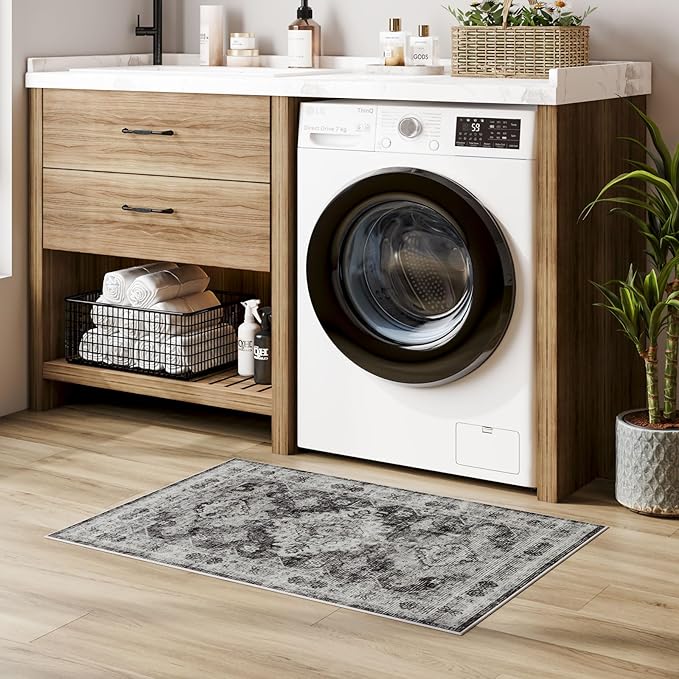 Dripex Vintage Washable Rug 2x3 Indoor Door Mat Non-Slip Entryway Rug - Image 7