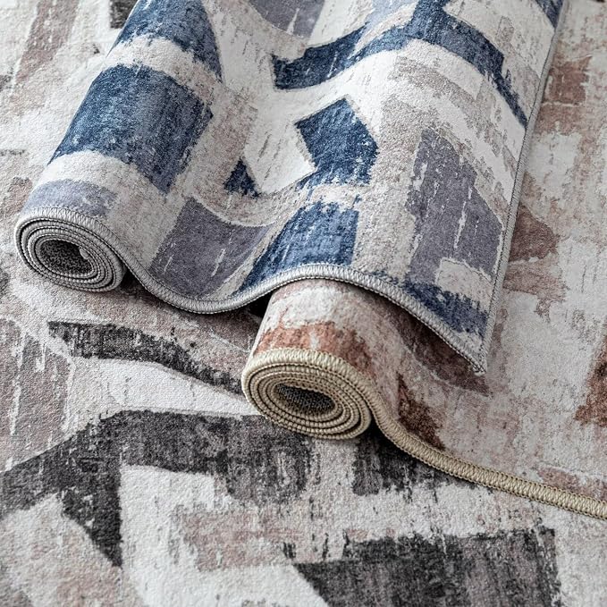 Modern Abstract 5X7 Area Rug for Living Room Bedroom Washable, - Image 2
