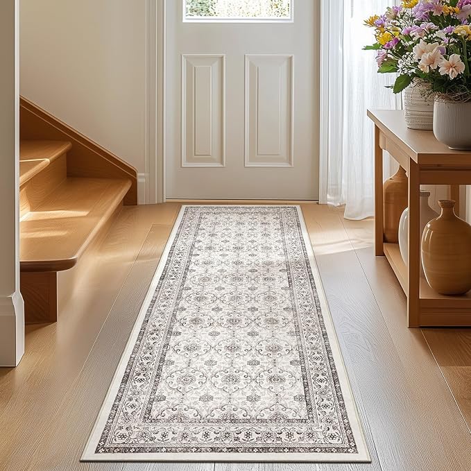 jinchan Floral Runner Rug 2x5 by JINCHAN