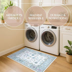 Fame Living Cream Green Oushak Rug, Area Rugs - Image 6