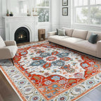 WILLSUN Washable Area Rugs, 9x12 Non-Slip Boho Large Area Rugs by Embracethewarmthofhome