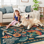 Boho Egypt Green Area Rugs for Living Room Bedroom, 5x7 Washable Large Dining - Image 8