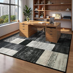 DweIke Washable Area Rugs for Living Room, 5x7 Soft Bedroom Rugs, Geometric - Image 3