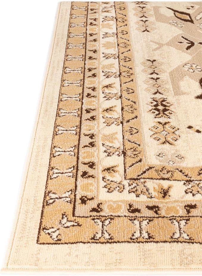 Unique Loom Taftan Collection Border Geometric Tribal Inspired Design Area Rug - Image 5