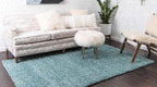 Unique Loom Solid Shag Collection Area Rug - Image 2