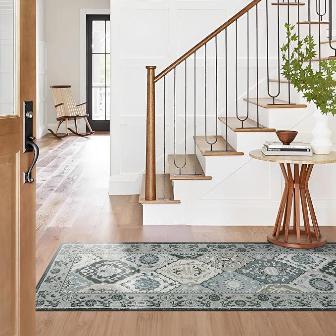 Phantoscope Washable Runner Rug 2'x6' Non-Slip, Vintage Boho Hallway Rugs - Image 7