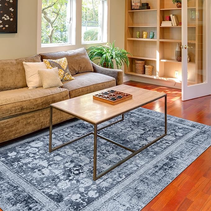 Area Rug 3×5, Vintage Boho Rug, Ultra-Soft Low Pile, Non Slip, Stain Resistant - Image 7