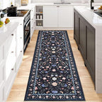 Washable Runner Rug 2.5 x 8 Non-Slip Non-Shedding Soft Vintage Bedside Low Pile - Image 2