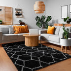 ONASAR Area Rugs for Bedroom Living Room, Fluffy 4x6 Black and White Rug - Image 7