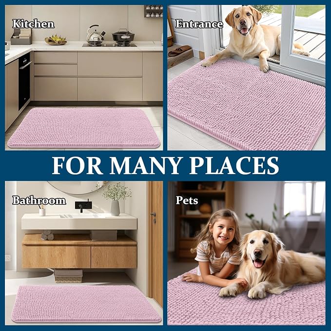 OLANLY Dog Door Mat for Muddy Paws 47x17, Absorbs Moisture and Dirt, Absorbent - Image 8