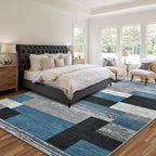 Large Area Rugs, Modern Geometric Patchwork Floor Decor - Image 4