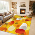 Abstract Geometry Rugs for Home Decor, 5x7 ft, Mid Century Modern Area Rugs for by Unknown