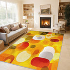 Abstract Geometry Rugs for Home Decor, 5x7 ft, Mid Century Modern Area Rugs for by Unknown
