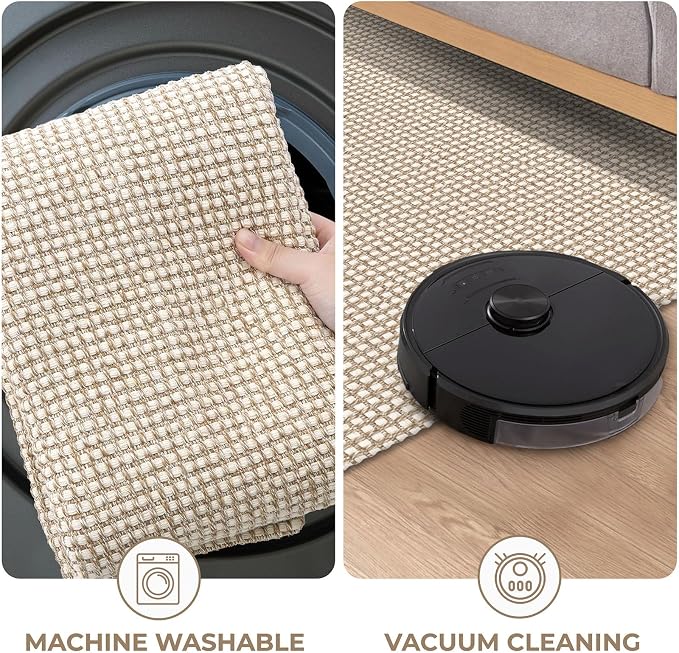 KOZYFLY Washable Area Rug 5x7 ft Rubber Backed Non Slip Rugs - Image 7