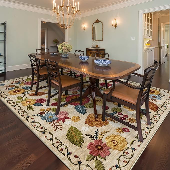 8x10 Machine Washable Area Rug for Living Room, Kids and Pets Friendly for - Image 9