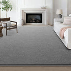 Large Modern Area Rugs for Living Room Bedroom, 6x9 Feet Grey Ultra Soft Solid - Image 8