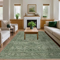 Fmfunctex 8x10 Washable Area Rug Green Vintage Neutral Distressed Oriental by Fmfunctex