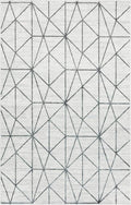 Rugs.com Lattice Trellis Collection Rug – 5' x 8' White Low-Pile Rug Perfect by Rugscom