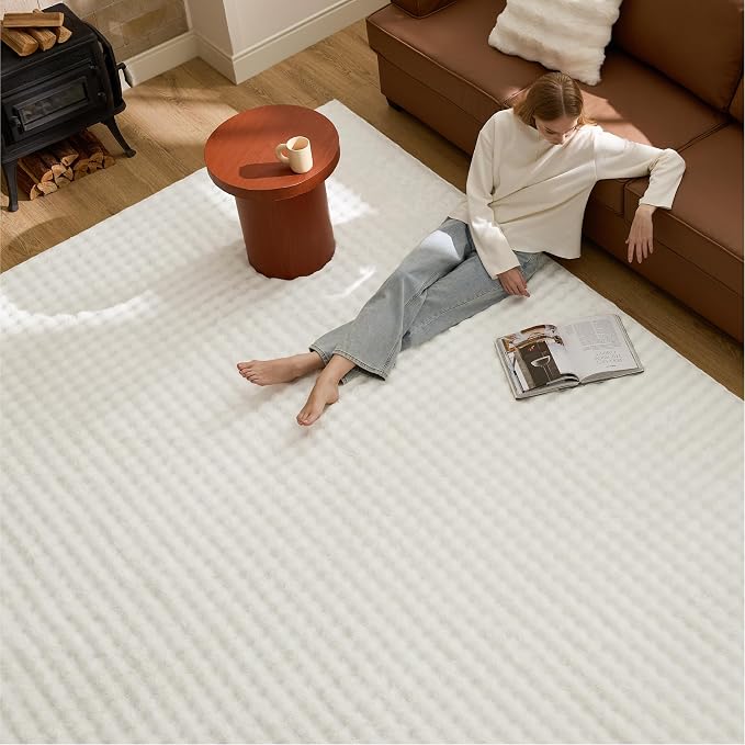 Bedsure 3x5 Fluffy Area Rugs for Living Room, Machine Washable Rugs, Non-Slip by BEDSURE
